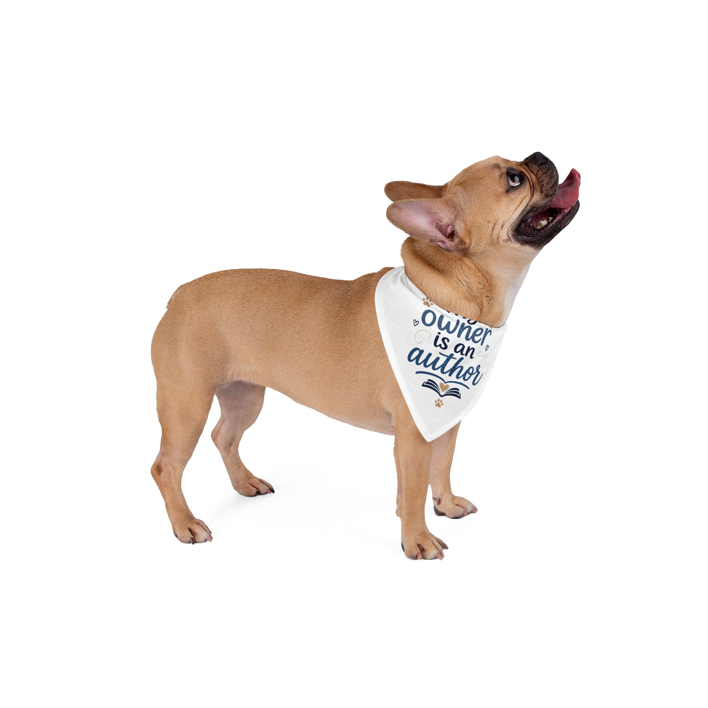 Pet Bandana — "my owner is an author" Teddy Bear Valentine Dog & Cat Bandana