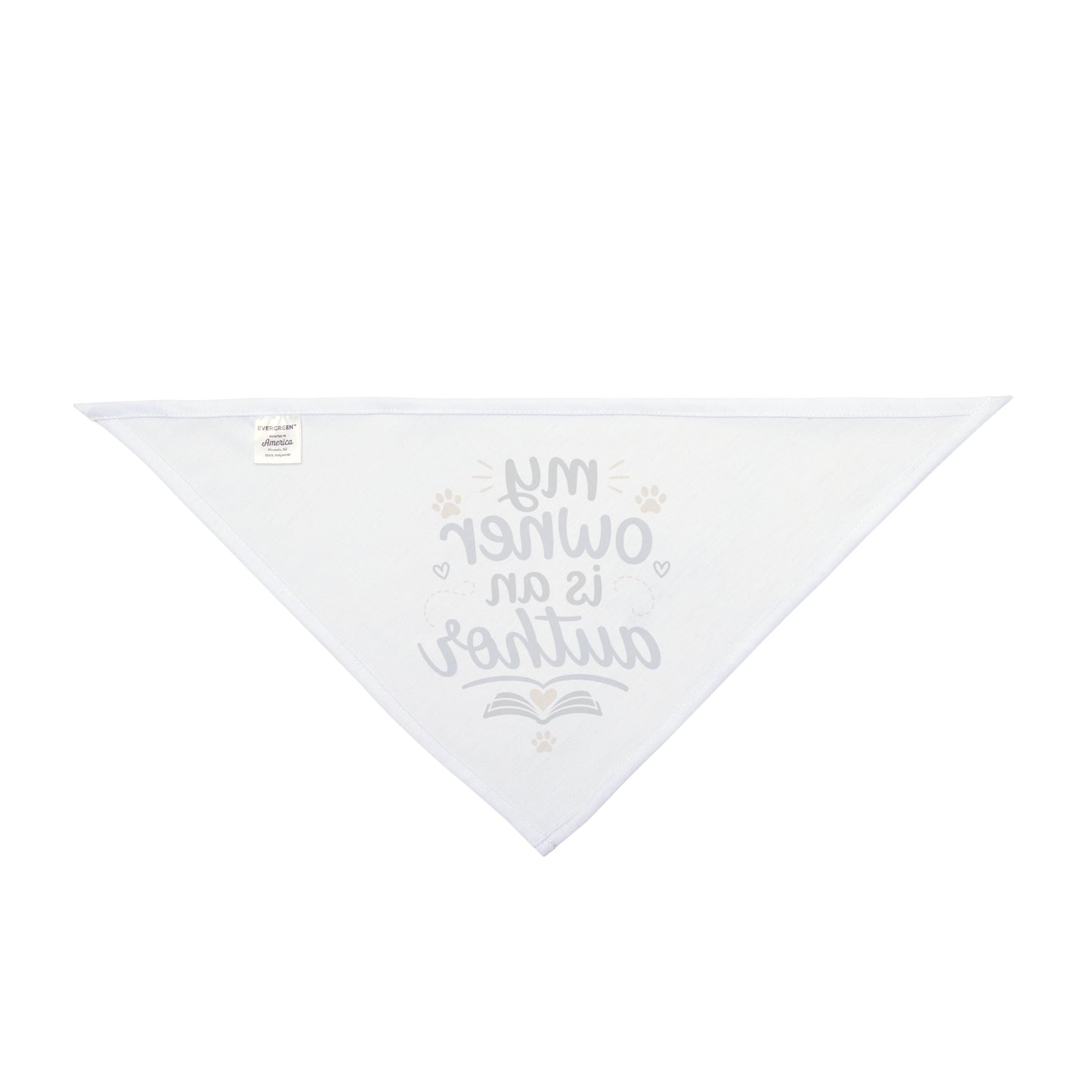 Pet Bandana — "my owner is an author" Teddy Bear Valentine Dog & Cat Bandana