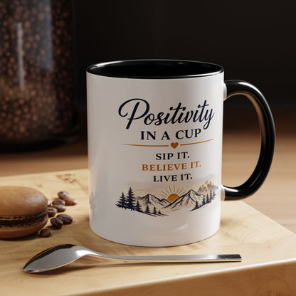 Positivity Accent Coffee Mug - Positivity in a Cup