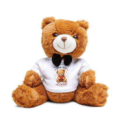 You Are Loved Teddy Bear Plush with T-Shirt (Red)