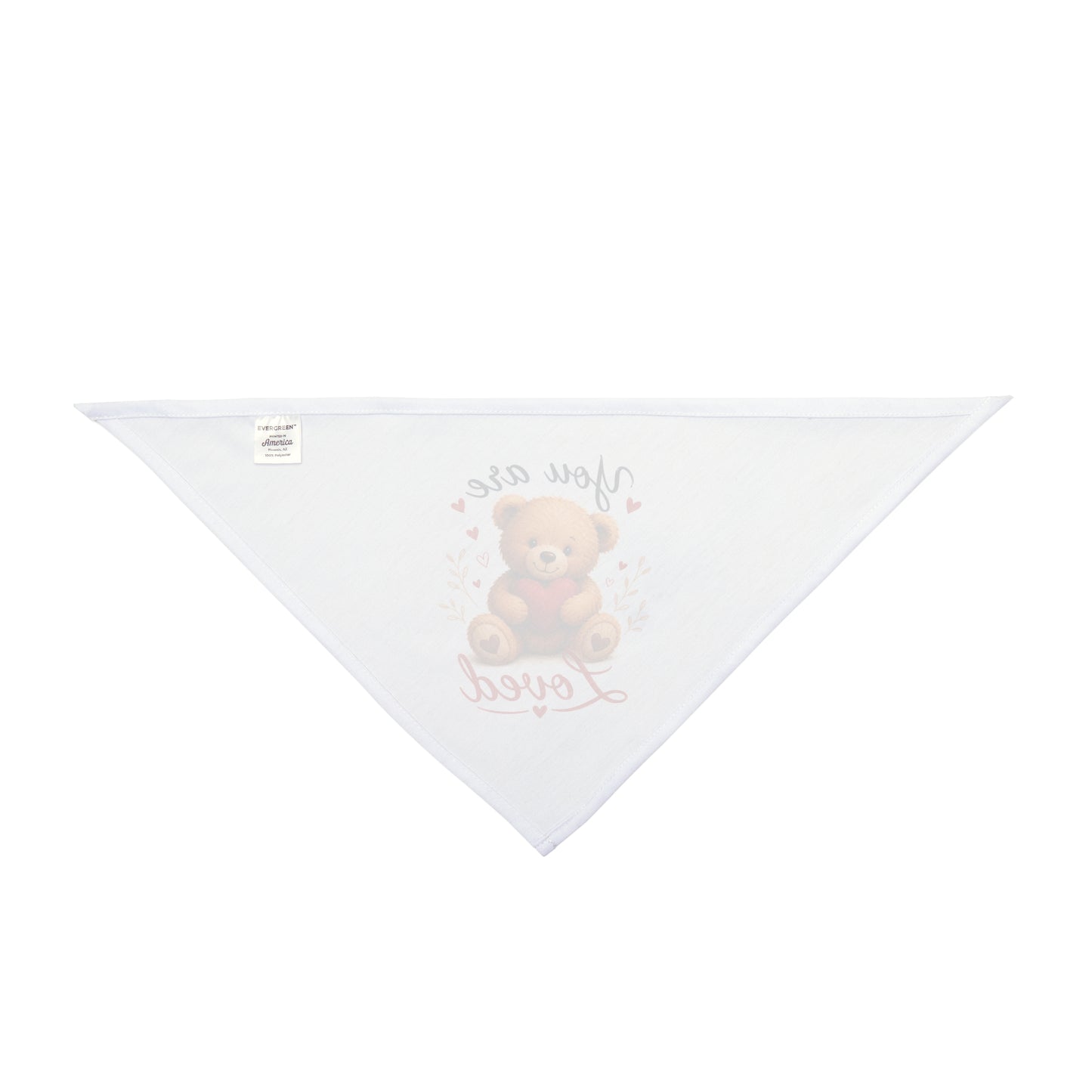 Pet Bandana — "You Are Loved" Teddy Bear Valentine Dog & Cat Bandana