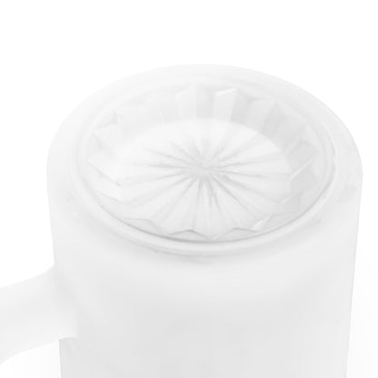 Frosted Beer Mug — "Happy Father's Day" Rustic Mountain Design
