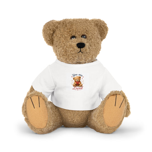 Teddy Bear — 'You Are Loved' Plush with Tee, Cute Gift for Kids & Valentine's
