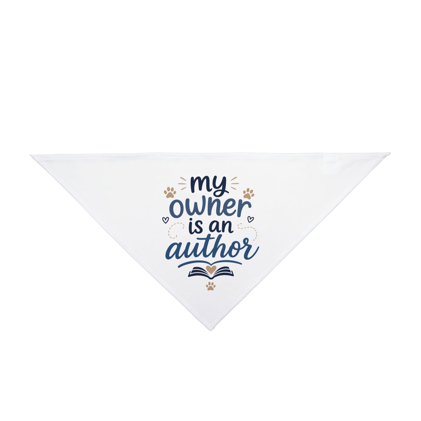 Pet Bandana — "my owner is an author" Teddy Bear Valentine Dog & Cat Bandana
