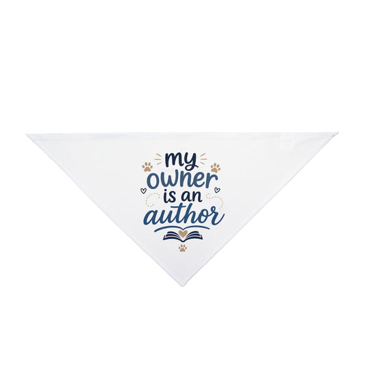 Pet Bandana — "my owner is an author" Teddy Bear Valentine Dog & Cat Bandana