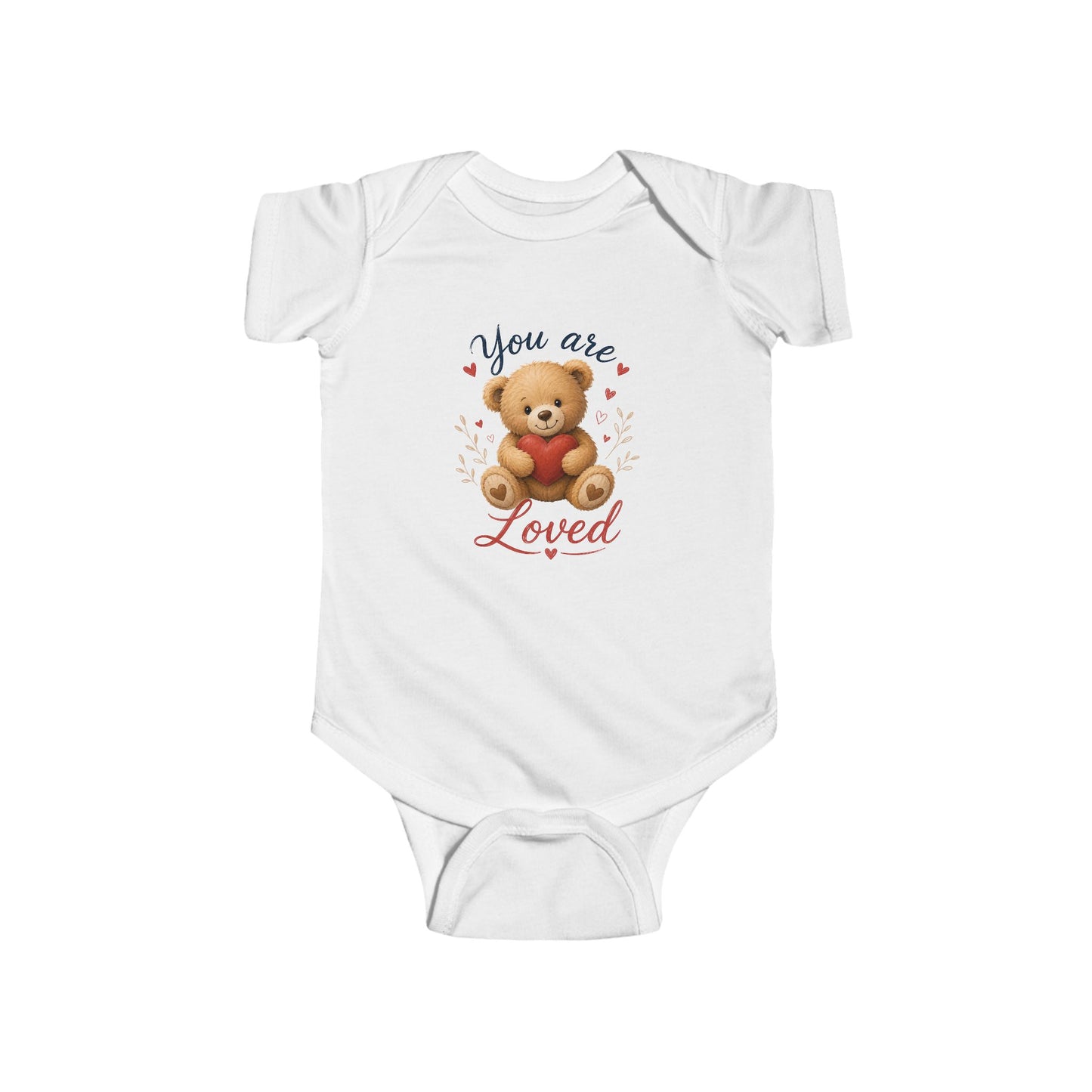 Infant Bodysuit – Cute Teddy "You Are Loved" Baby Onesie
