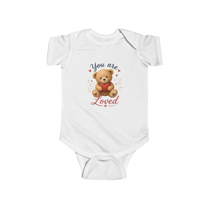 Infant Bodysuit – Cute Teddy "You Are Loved" Baby Onesie