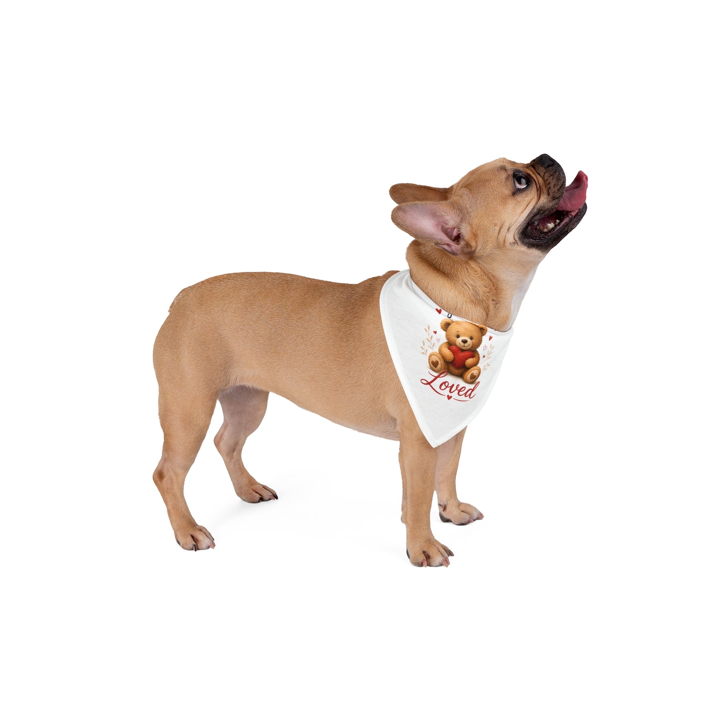 Pet Bandana — "You Are Loved" Teddy Bear Valentine Dog & Cat Bandana