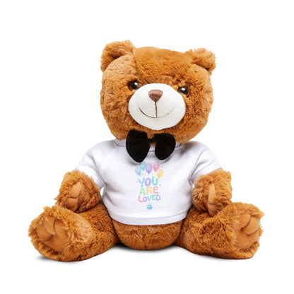 You Are Loved Teddy Bear Plush with T-Shirt — Cute Gift for Kids & Valentine’s