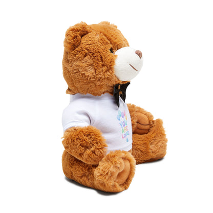 You Are Loved Teddy Bear Plush with T-Shirt — Cute Gift for Kids & Valentine’s