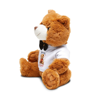 You Are Loved Teddy Bear Plush with T-Shirt (Red)