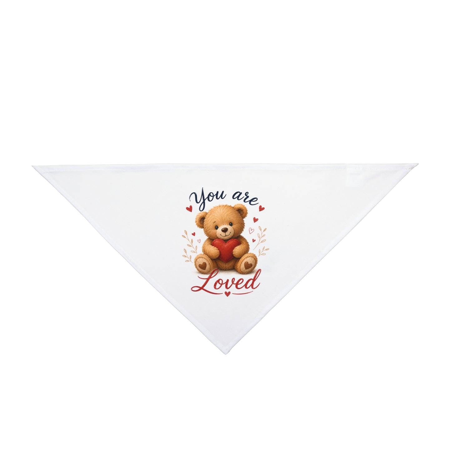 Pet Bandana — "You Are Loved" Teddy Bear Valentine Dog & Cat Bandana
